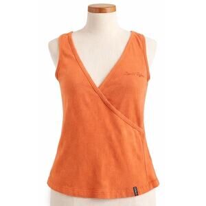 Vtg Levis Sykes Orange Wrap Tank Top Women S Y2K Sleeveless Knit